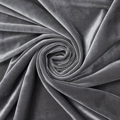 Silver Plush —Stretch Velvet Fabric——90% Polyester, 10% Spandex— 60/61 Inches—20% Vertical