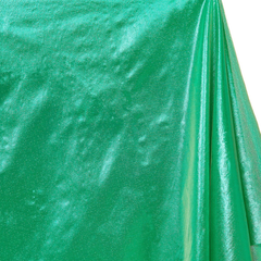 Close-up of green fabric with a textured surface