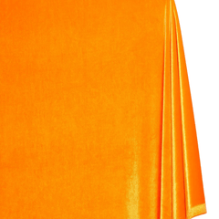 Orange Stretch Velvet Fabric by the Yard | 58/60″ Wide