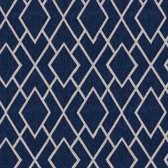 Navy white lattice polyester décor fabric by the yard beautifulwindowselgin.com
