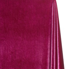 Rich Magenta—Stretch Velvet Fabric—90% Polyester, 10% Spandex— 60/61 Inches—20% Vertical —Sold by The Yard