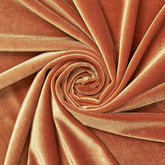 Plush Texture Copper—Stretch Velvet Fabric—90% Polyester, 10% Spandex— 60/61 Inches—20% Vertical