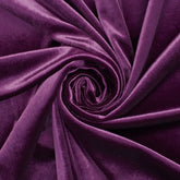 Matte Plum—Stretch Velvet Fabric—90% Polyester, 10% Spandex— 60/61 Inches—20% Vertical