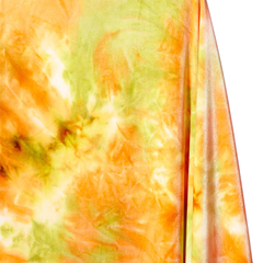 Green-Orange — Stretch Velvet Material—90% Polyester, 10% Spandex— Sold by the Yard— 58/60 inches