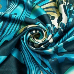 Chateau Charmeuse Fabric—Ocean—for Animal Print—100% Polyester—Width 58/60 Inches—Available by the Yard