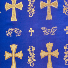 Clerical Metallic Church—Cross Brocade Fabric—58"Inche Wide—Multi-Purpose —Damask—Sold by the Yard—Available in the USA.