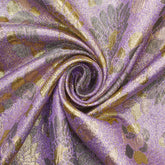 Daisy Lilac Metallic Floral—Dressmaking Fabric—Premium Quality—59/60" Inches Wide—Available by the Yard—Nationwide Shipping