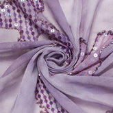 Cartenza Beaded Abstract Sequin—Georgette Material—High-Quality Polyester Blend—Sold by The Yard—54" Inches Wide