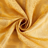 Sarcred Spaces—Metallic Brocade Fabric—Gold / Gold—58" Wide—100% Polyester Fabric—High-Quality—Sold by The Yard