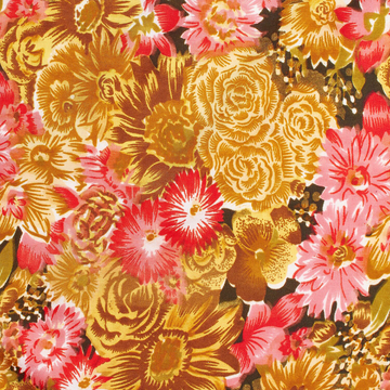 FLORAL GARDEN PRINTED TISSUE FAILLE MATERIAL