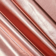 Tissue Lamé Metallic Foil—Rose Gold Hue—Material on Interlock Knit—58/60"Inches Wide—100% Polyester—Sold by The Yard