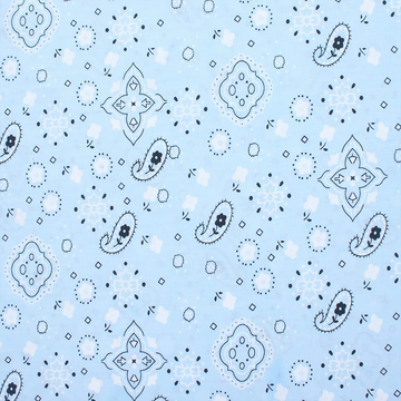 ELLE BLUE PAISLEY PRINT BANDANA MATERIAL