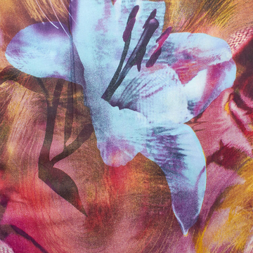 WATERCOLOR LILY FLORAL PRINTED COTTON BROADCLOTH
