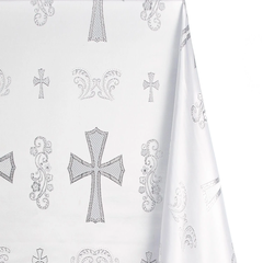 Religious Clerical—White-Silver Brocade Robe Fabric—58"Inche Wide—Multi-Purpos—Sold by the Yard—Available in the USA.e