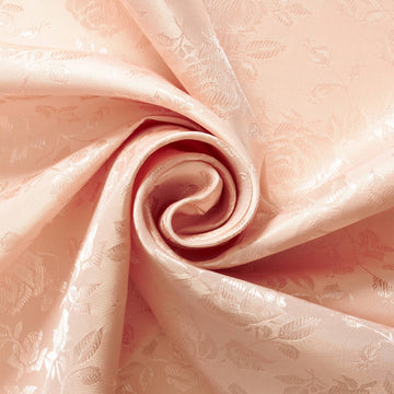 Double-Sided Jacquard Fabric—Durable Quality —Rose Gold —58" Wide—100% Polyester Fabric—High-Quality—Sold by The Yard