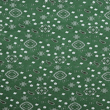 HUNTER GREEN PAISLEY PRINT BANDANA MATERIAL