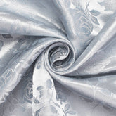 Silver jacquard satin fabric by the yard |Order online at BeautifulWindowsElgin.com