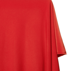 Red fabric with a slight texture on a white background |sold by beautifulwindowselgin.com