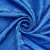 Rose Jacquard Fabric Royal Blue, Floral Damask Brocade For Upholstery & Dresses /57 Inches Width