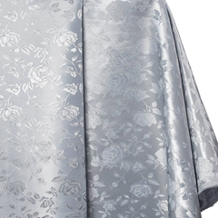 Tudor Jacquard Satin Fabric—Silver—58" Wide—100% Polyester Fabric—Lightweight High-Quality—Sold by The Yard