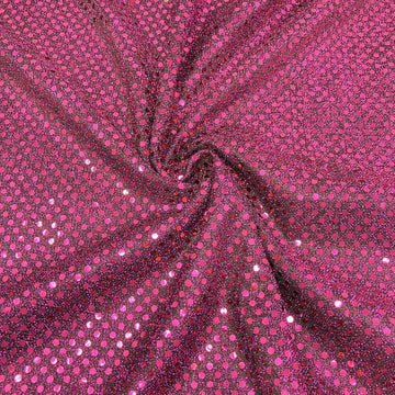 Sparkle Fabric Black|Fuchsia Hue—Tone Knit Sequins—100% Polyester—Sold by the Yard—Width 60\61—Nationwide Shipping