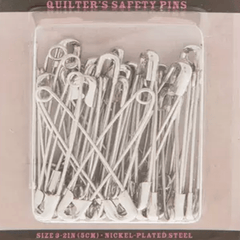 NICKEL QUILTER'S SAFETY PINS - SIZE 3-PERFECT FOR BASTING QUILTS