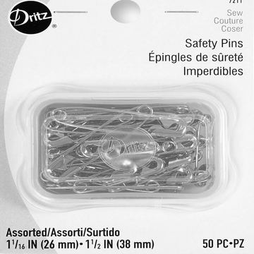 ASSORTED NICKEL PLATED STEEL SAFTY PINS