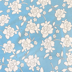 Light Blue Color |Botanical Leaves Pattern Fabric| Sold by Beautiful Windows Elgin