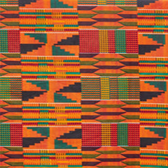 Kante African Print Fabric | Orange Pattern, 54" Wide