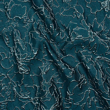 Metallic Luxury Teal and Sky Blue Brocade Material