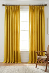Almeria Yellow Drapery Panels, Yellow Fabric, Curtain Fabric, Drapery Fabric.