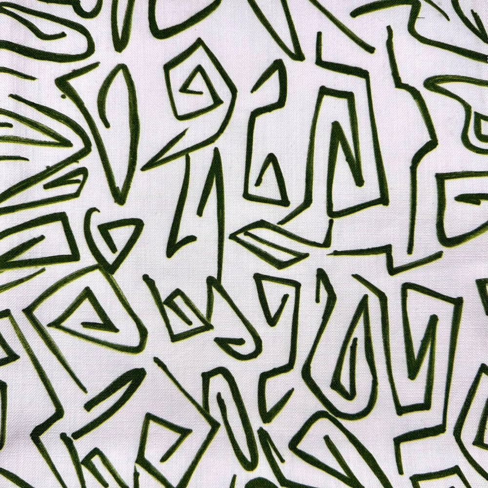 Alyssa Green Tone Abstract Fabric-Sold Online at Beautiful Windows Elgin