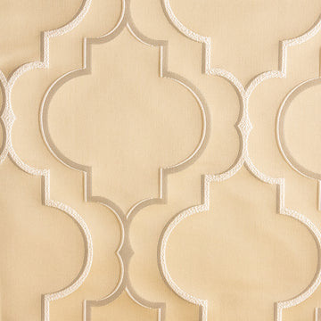 Alyssa Ivory Hexagon—Diamond Fabric—100% Polyester—54" Inches Wide—Sold by the Yard