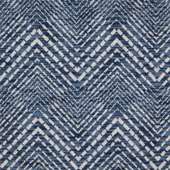 Analeigh Marine Royal Blue Chevron Upholstery and Window Curtain Material-100% Polyester-52" Inches Wide