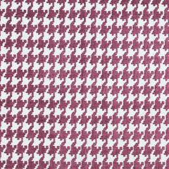 Magenta houndstooth fabric with a visible textured pattern | Offered by BeautifulWindowsElgin.com—A trusted U.S. online fabric store
