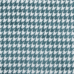A close-up view of a blue houndstooth fabric pattern| Beautiful Windows Elgin