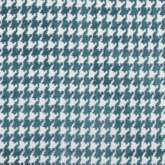 A close-up view of a blue houndstooth fabric pattern| Beautiful Windows Elgin