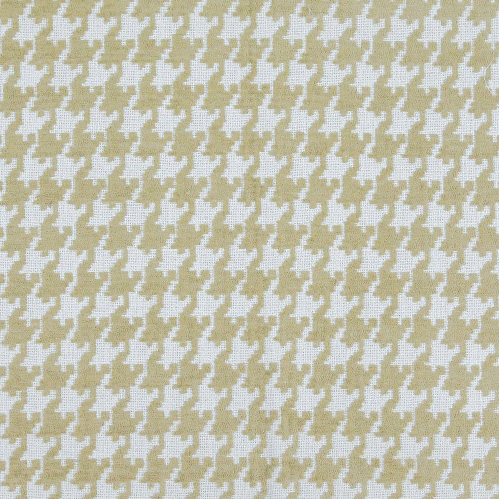 Beige and white houndstooth pattern fabric| Offered by BeautifulWindowsElgin.com—A trusted U.S. online fabric store