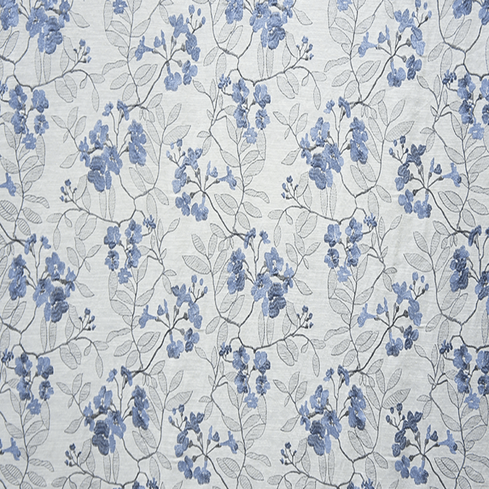 Blue Floral 100% Polyester 54 Inch | sold by the yard beautifulwindowselgin.com