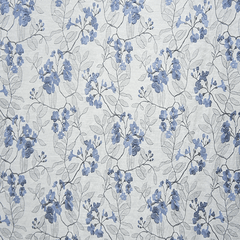 Blue Floral 100% Polyester 54 Inch | sold by the yard beautifulwindowselgin.com