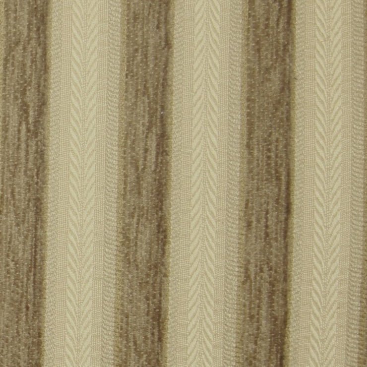 Neutral beige two-tone chenille upholstery fabric with a striped pattern| sold by beautifulwindowselgin.com