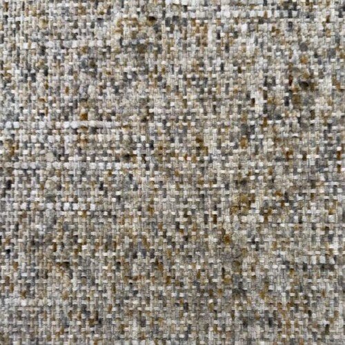 Close-up view of a textured upholstery fabric in a stone-grey color with hints of other colors throughout | Beautiful Windows Elgin