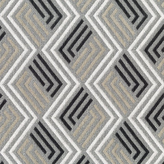 Enzo Black, White & Grey—High-Quality—Multi-Purpose —100% Polyester —Sold by The Yard—54" Inches Wide