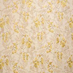 Neutral Floral Fabric—Beige|Gold Hue—65% Cotton 45% Polyester—52" Wide—Available by the Yard—Nationwide Shipping