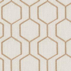 Drapery Hexagon Fabric |Rust and khaki Color| Sold by Beautiful Windows Elgin