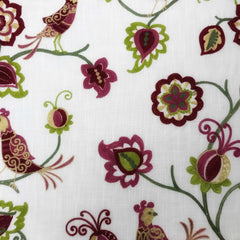 Ingrid Spice Pink Window Curtain Fabric by the Yard |100% Poly, 58"