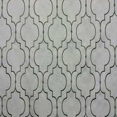 Helmsley Leaf Fabric—Grey Color—100% Polyester— Multi-Purpose Long Lasting — Width 52"Wide—Sold by the Yard