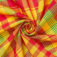 Riya Madras Cotton Fabric by the Yard | 44/45″ Wide