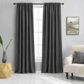 ‘FIDENZA GREY ROD POCKET CURTAIN PANELS