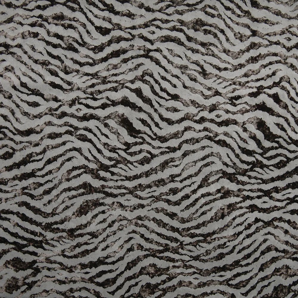 Tiger skin inspired irregular striped velvet fabric for home décor